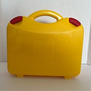 LEGO Yellow & Orange Plastic Carrying Case Storage Box With Dividers